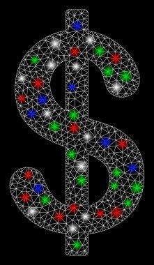 Işık Lekeli Parlak Ağlı 2d Dolarlık