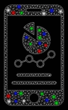 Flaş Noktalı Parlak Kablo Çerçevesi Mobil Grafikleri