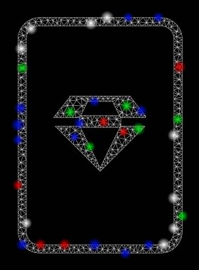 Işık Lekeli Parlak Ağlı Yakut Kumar Kartı