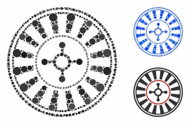 Kumarhane ruleti Çemberlerin Bileşimi Simgesi