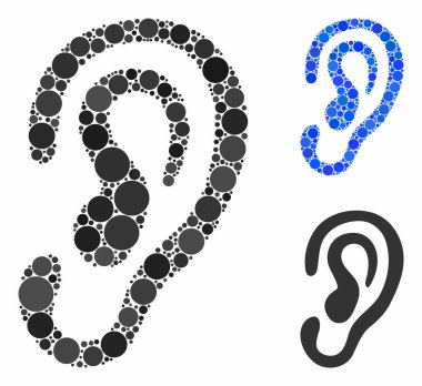 Kulak Mozaik Çemberler Simgesi