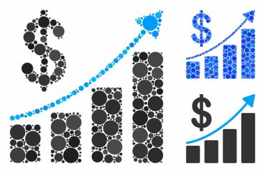 Küresel Ögelerin Satışsal Büyüme Bileşimi Simgesi