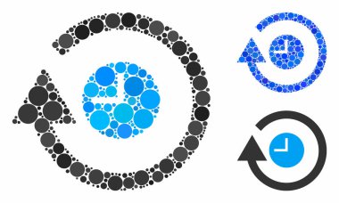Saati tekrarla Yuvarlak Noktaların Mozaik Simgesi