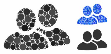 Erkekler Çemberlerin Mozaik Simgesi