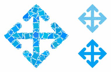 Yönlendirme Varyantları Ani Parçaların Mozaik Simgesi