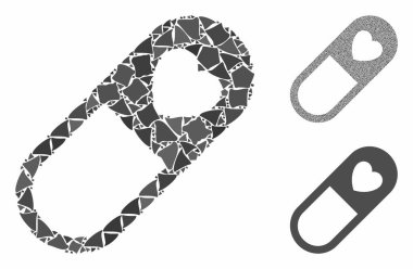 Kabataslak Ögelerin Granül Kompozisyon Simgesini Sev