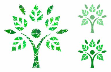 Eko Adam Humpy Elementlerinin Mozaik Simgesi