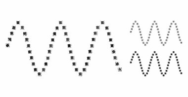 Sinüzit dalgaları Raggy Parçalarının Kompozisyon Simgesi