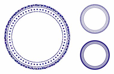 Noktalı yuvarlak çerçeve Ani Parçaların Kompozisyon Simgesi