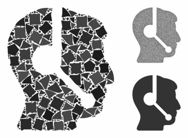 Joggly Parçalarının Kompozisyon Simgesi Çağrı Merkezi operatörü