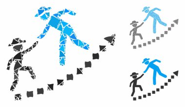 Centilmen eğitim büyümesi Joggly Pieces Mozaik Simgesi