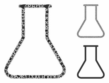 Tümsek Ögelerinin Boş Matarası Mozaik Simgesi