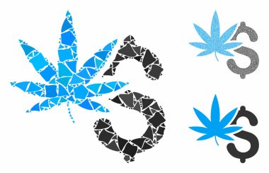 Marihuana işi Engebeli Parçaların Kompozisyon Simgesi
