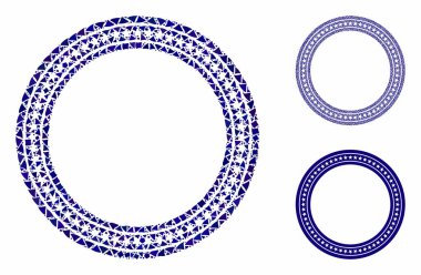 Yıldız dairesi çerçevesi Ani Parçaların Mozaik Simgesi