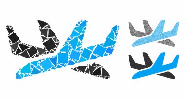 Uçakları geçmek Engebeli Elementlerin Mozaik Simgesi