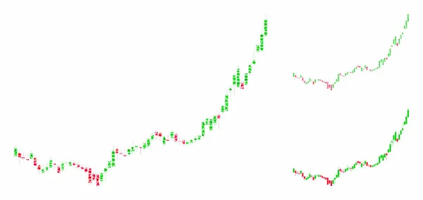 Accelerazione della crescita del grafico del candeliere Icona a mosaico di pezzi irregolari — Vettoriale Stock