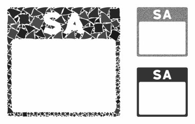 Cumartesi takvim sayfası Tümsek Parçalarının Kompozisyon Simgesi