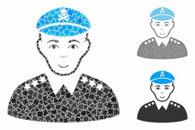 Kötü Ordu Generali Mozaik Tremulant Elementlerinin Simgesi