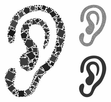 Joggly Ögelerinin Kulak Mozaik Simgesi