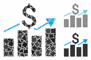 Tümsek Ögelerinin Satış Çubuğu Kompozisyon Simgesi