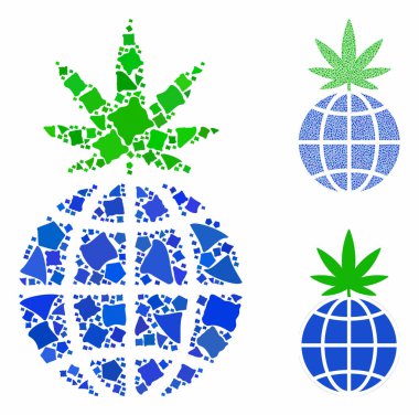 Küresel esrar filizi Ani Parçaların Bileşimi Simgesi