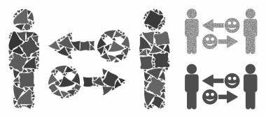 Mutlu duygu alışverişi insanları Eşitsizliklerin Mozaik Simgesi