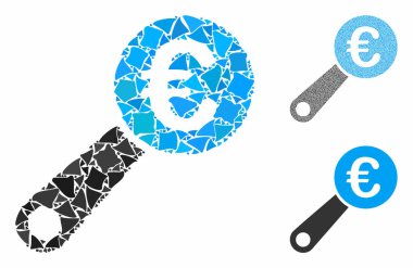 Euro denetimi Humpy Nesnelerinin Mozaik Simgesi