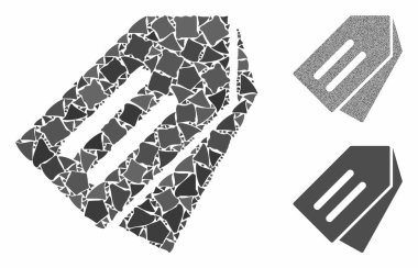 Humpy Parçalarının Mozaik Simgesini Etiketler