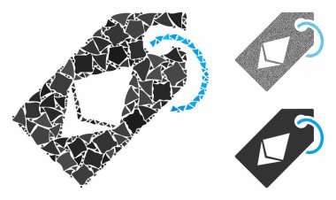 Ethereum etiketi Unequal Parçalar Mozaik Simgesi