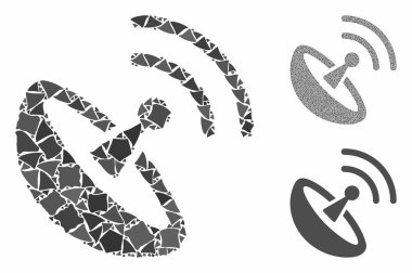 Humpy Elementlerinin Uzay Anteni Mozaik Simgesi