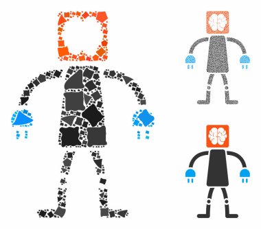 Ragged Ögelerinin Beyin Robotu Kompozisyon Simgesi