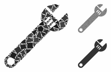 Kaba Ögelerin Spanner Mozaik Simgesi