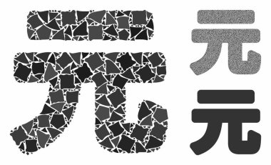 Yuan Renminbi Tremulant Ögelerinin Mozaik Simgesi