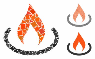 Tümsek Ögelerinin Ateşli Yeri Mozaik Simgesi