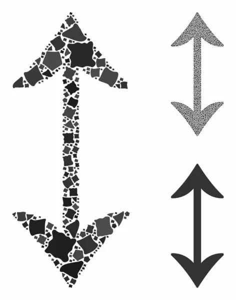 Swap vertical Composition Icône d'éléments irréguliers — Image vectorielle