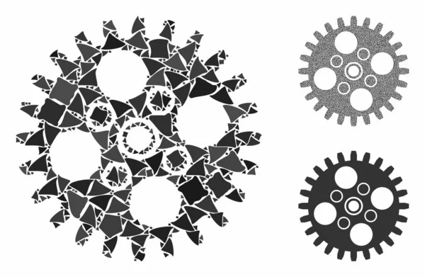 Ícone de composição Cogwheel de itens Trembly — Vetor de Stock