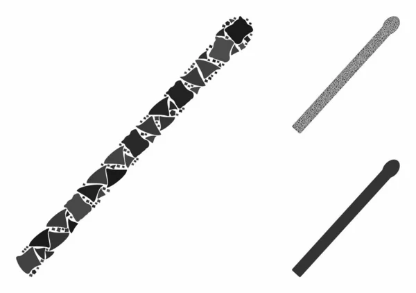 Match Composition Icône de pièces inégales — Image vectorielle