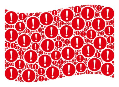 Problem Ögelerinin Kırmızı Bayrak Kompozisyonu Dalgalanıyor