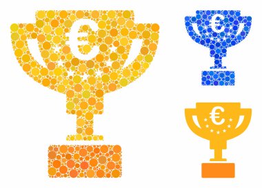 Euro ödüllü kupa Çember Noktaları Kompozisyon Simgesi