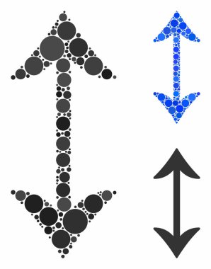 Yuvarlak Noktaların Dikey Mozaik Simgesini Değiştir