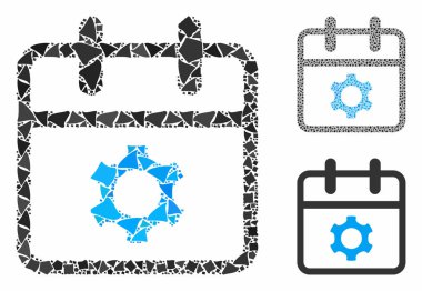 Hizmet Günü Ani Elementlerin Mozaik Simgesi