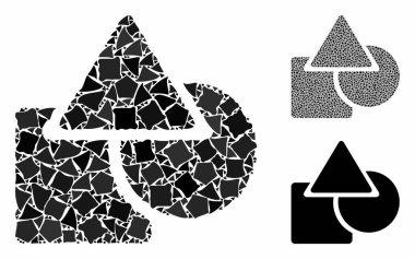 Geometrik Şekiller Ani Ögelerin Bileşik Simgesi