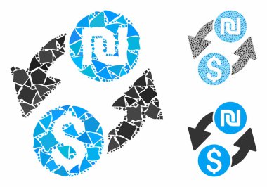 Dolar şekel değişim kompozisyon Joggly Parçalarının Simgesi