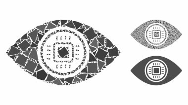 Robotik vizyon Engebeli Elementlerin Mozaik Simgesi