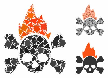 Pürüzlü Parçaların Hellfire Kompozisyon Simgesi