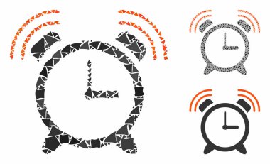 Alarm clock ring Mosaic Icon of Tuberous Items