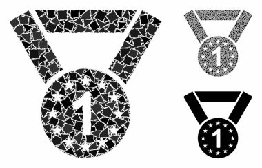 Çarpışan elementlerin Madalya Birinci Bileşimi Simgesi