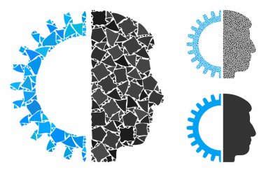 Ragged Pieces Mozaik Simgesi Android başkanı