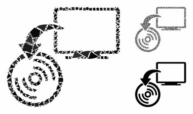 Backup Mosaic Icon of Inequal Items