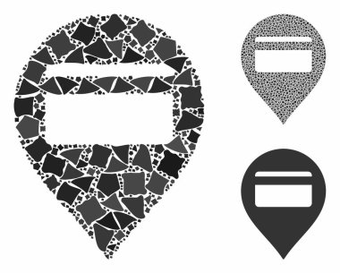 Kredi kartı işaretçisi Ani Elementlerin Mozaik Simgesi